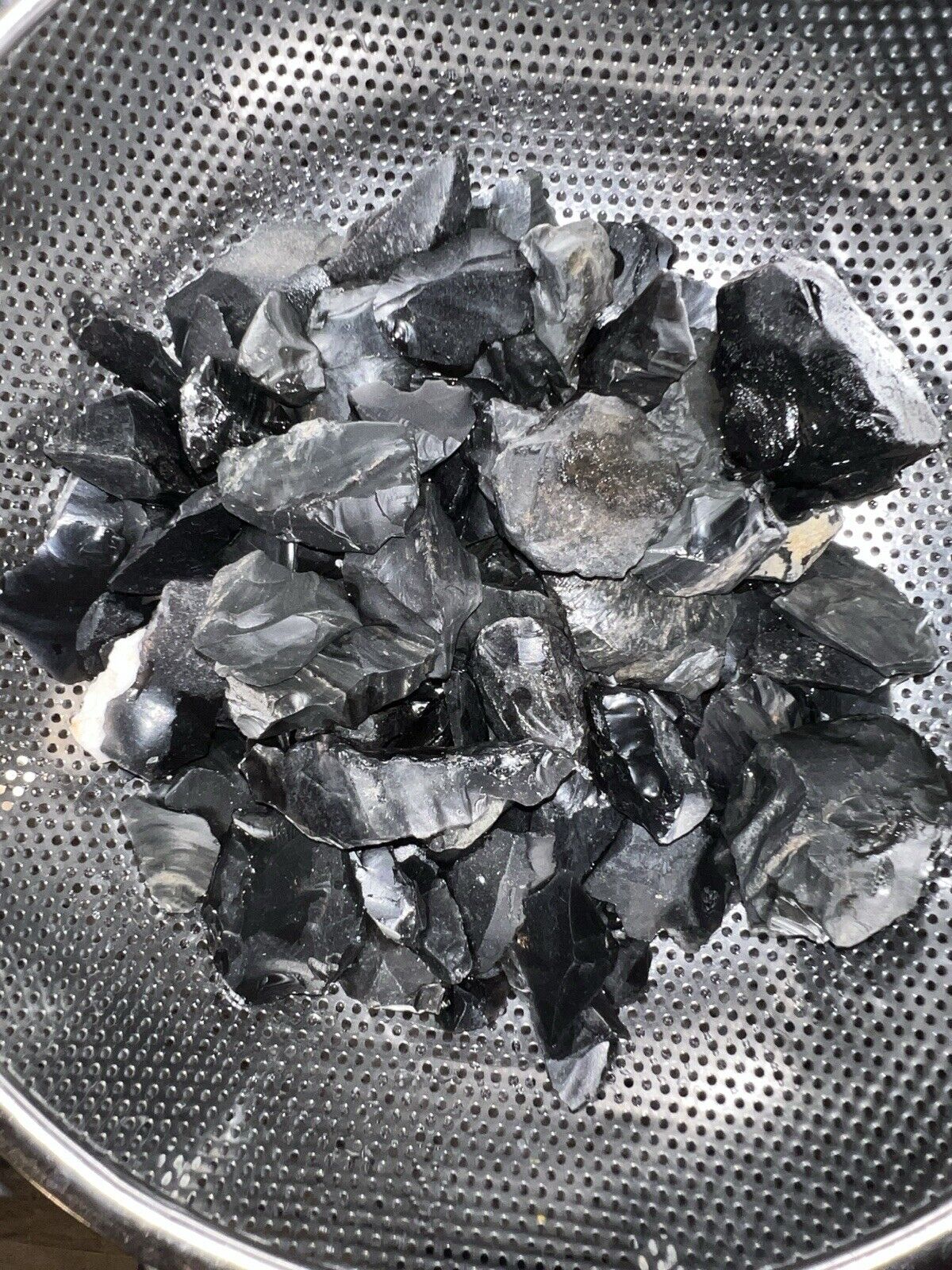 Huge Grab Bag Of Mixed Great Basin Paleolithic Tools 10000BC Coso Obsidian