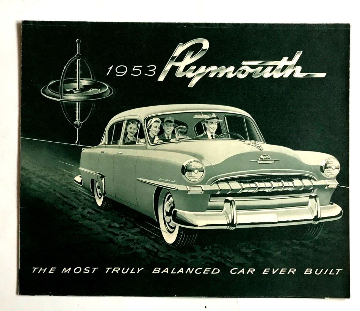 1953 PLYMOUTH CRANBROOK ORIGINAL  CAR AUTO SALES BROCHURE - FOLD-OUT