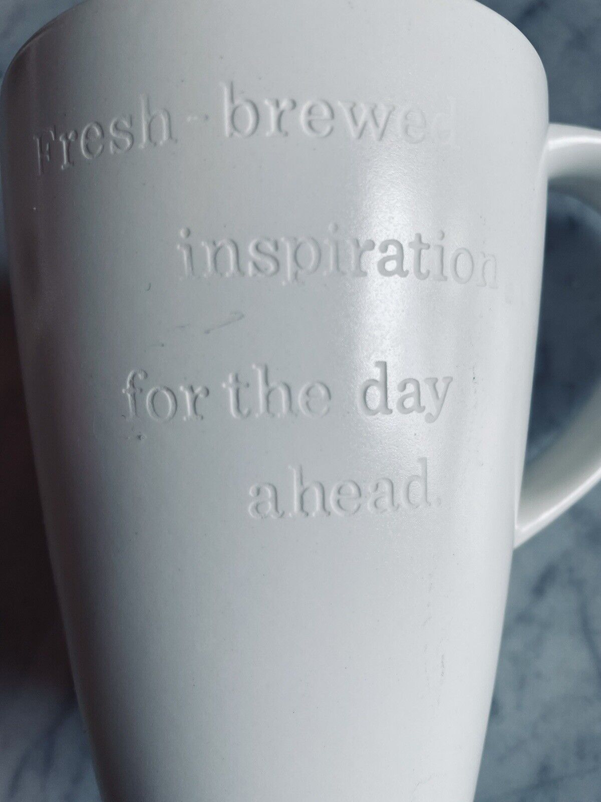 Starbucks 2013 Fresh-Brewed Inspiration Ceramic Coffee Mug Large White Tall
