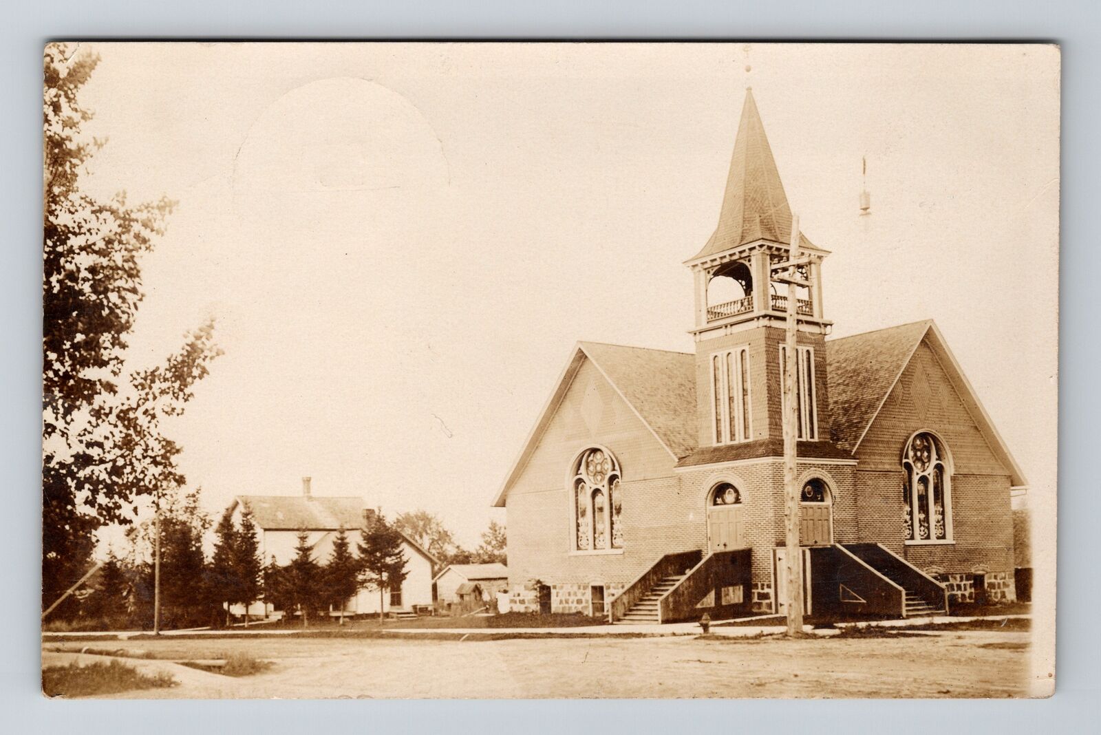 Loyal WI-Wisconsin RPPC of Methodist Church, Vintage c1909 Postcard