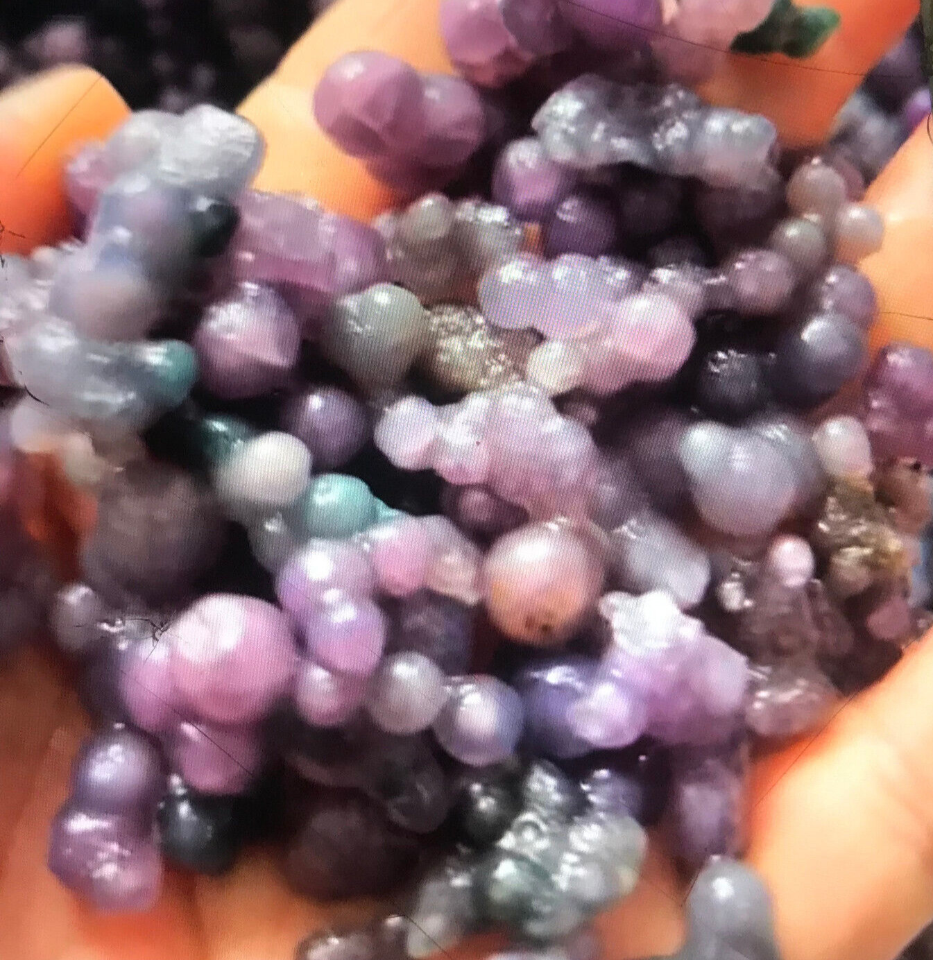 1000g Natural Purple chalcedony grape agate crystal specimen Indonesia 01