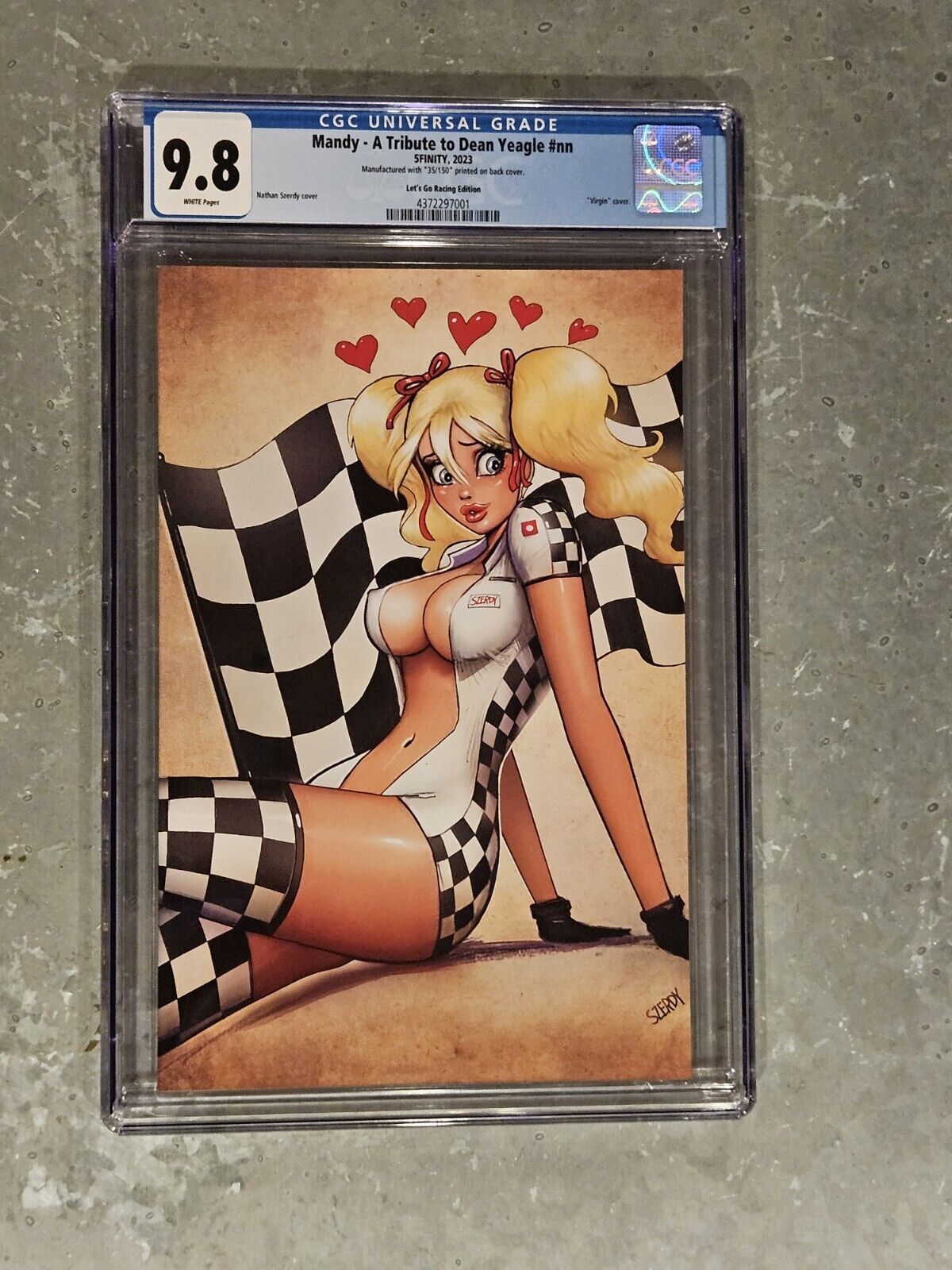 CGC 9.8 Mandy: Tribute Dean Yeagle #1 SZERDY Let's Go Racing Variant #35/150