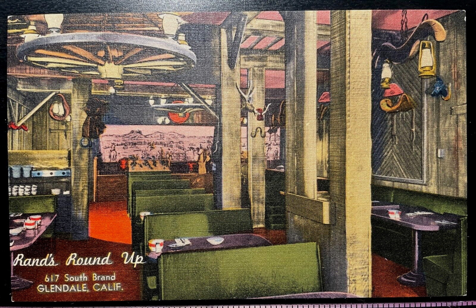 Vintage Postcard 1930-1945 Rand\'s Round Up Restaurant, Glendale, California (CA)