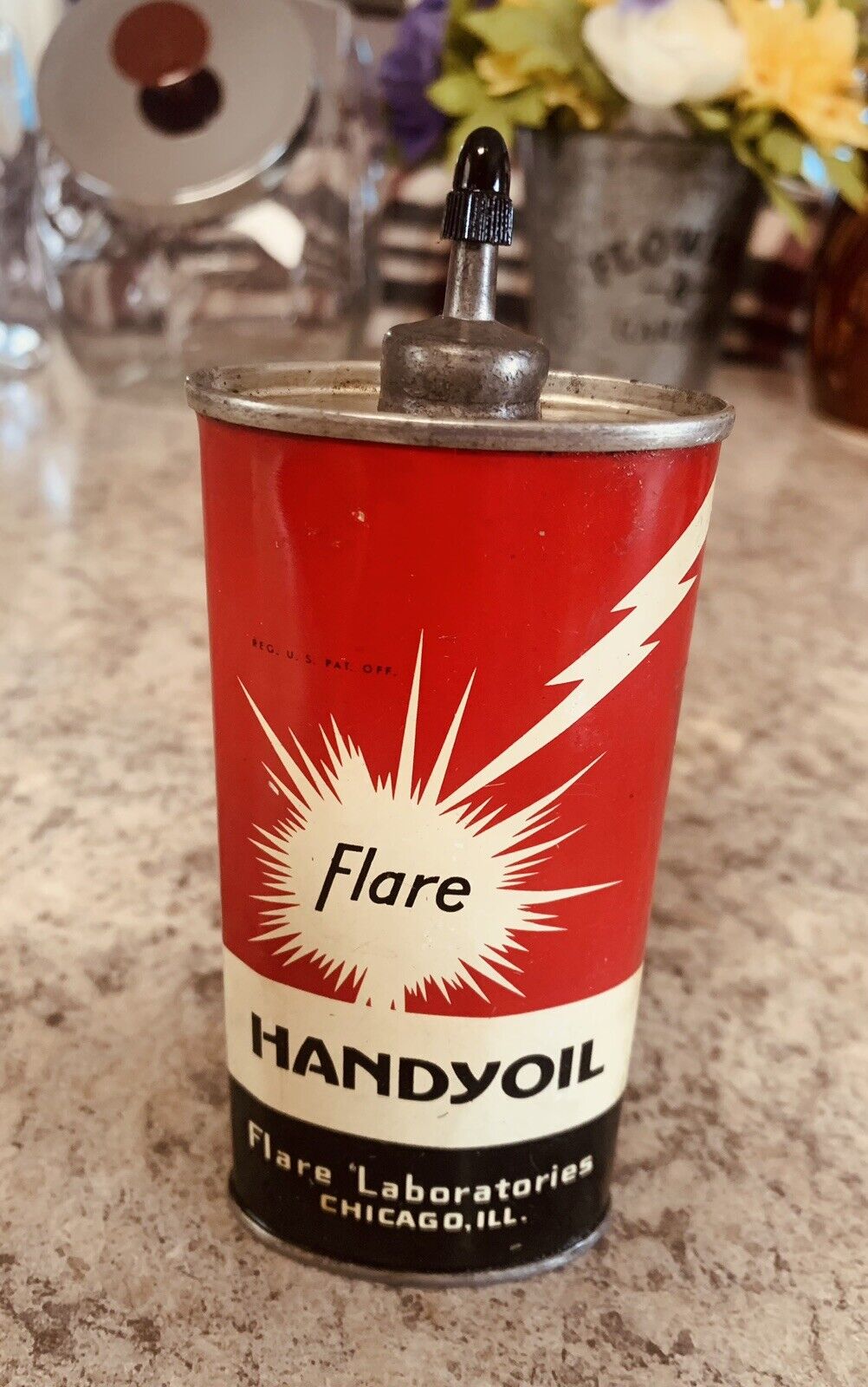 Vintage 4oz Flare Handy Oiler Can