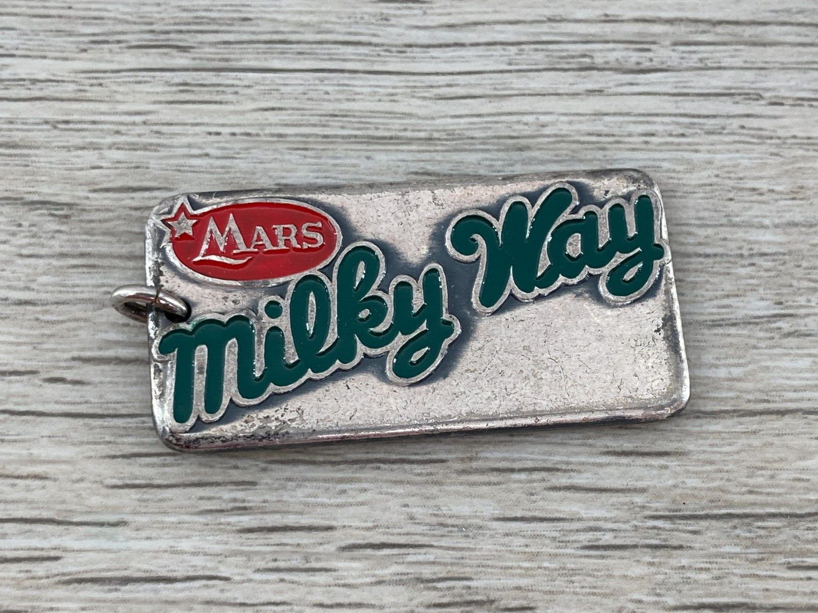 Vintage Mars Milky Way Candy Employee Name Tag Key Feb Id Tag Sterling Silver