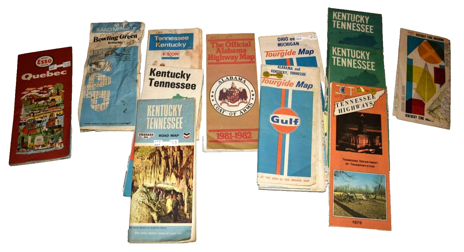Lot Of 11 Vintage Folding Travel Road Maps 1960's 70's 80's