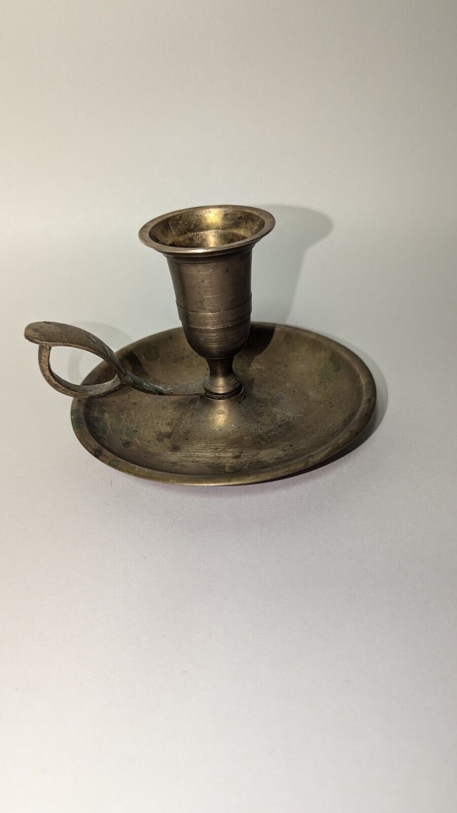 Vintage Brass Candle Holder / Chamberstick Made in India GC 