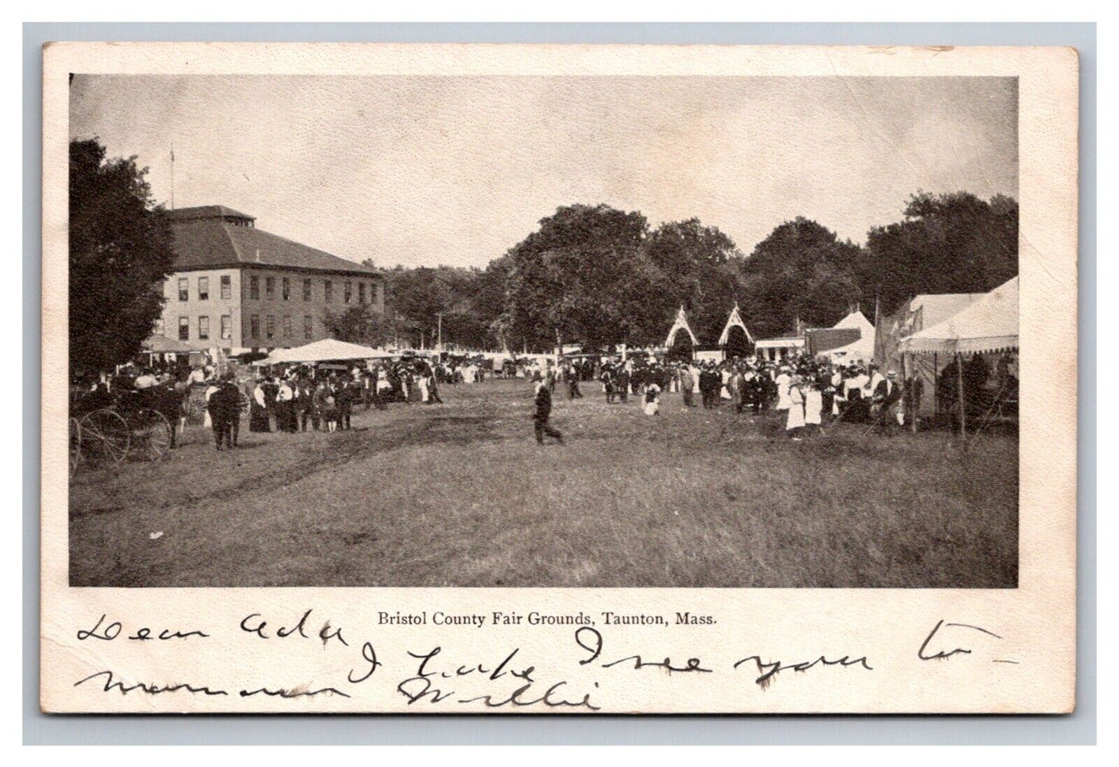 Postcard Taunton Massachusetts Bristol County Fair Grounds