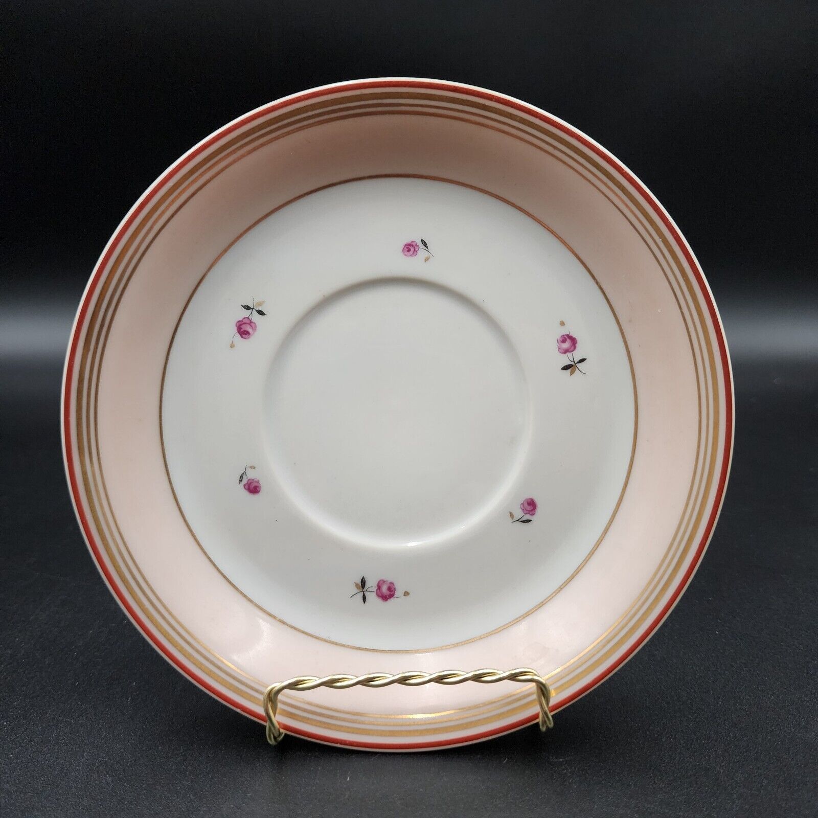 Vintage Limoges Brousseau Rose Bud Saucers Plates Set Of 13