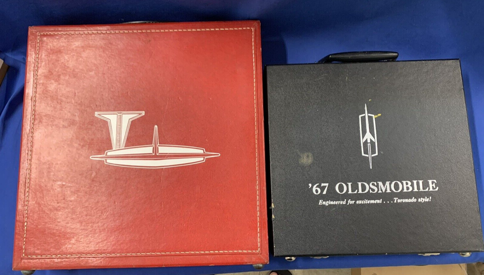 Vintage 1963 & 1967 Oldsmobile Dealership Salesman Training Marketing Briefcase