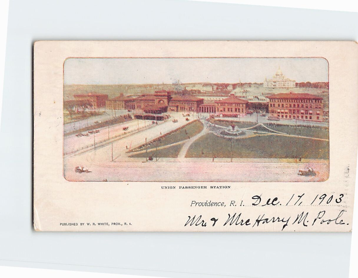 Postcard Union Passenger Station Providence Rhode Island USA
