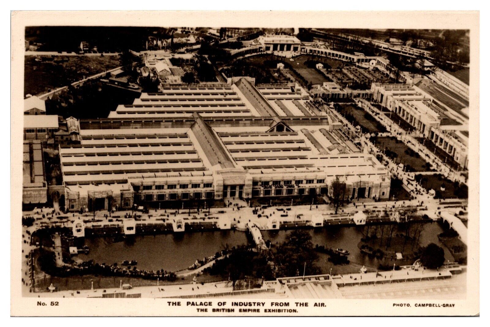 RPPC 1924 Palace of Industry, British Empire Exhibition, London, England