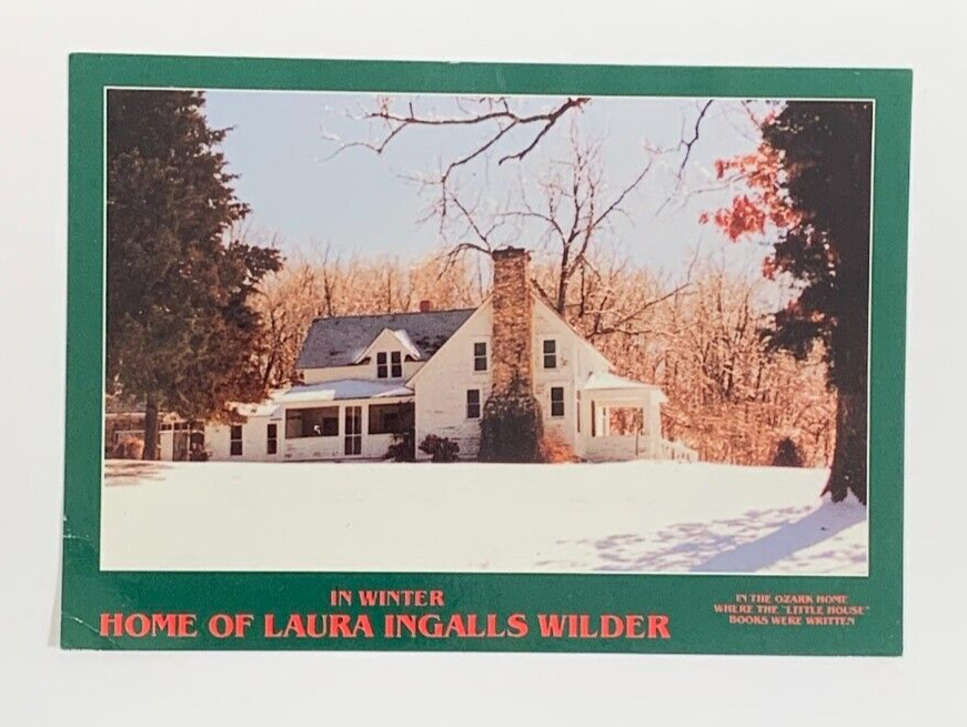 In Winter Home of Laura Ingalls Wilder Mansfield Missouri Postcard 1991 Unposted