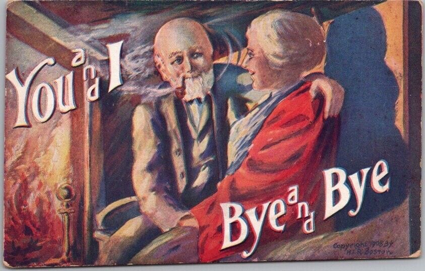 Vintage 1910 Artist-Signed Romance Comic Postcard 
