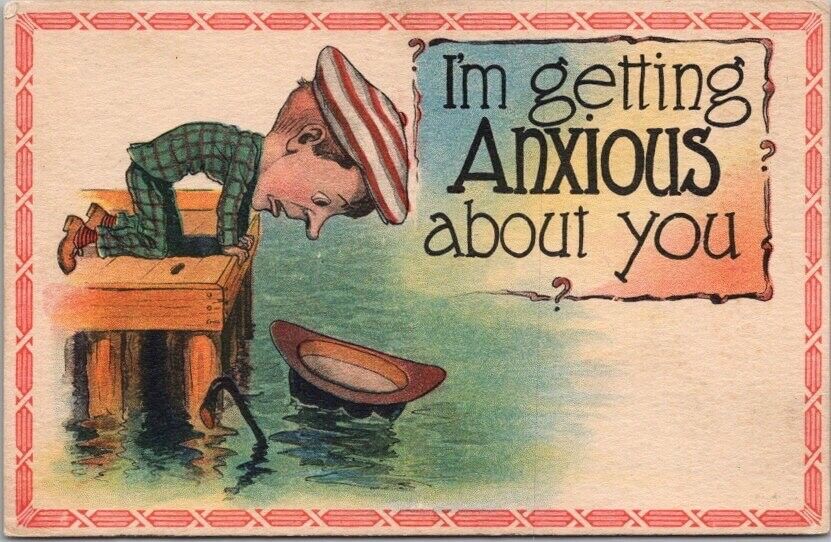 Vintage 1910s BS Comic Greetings Postcard 