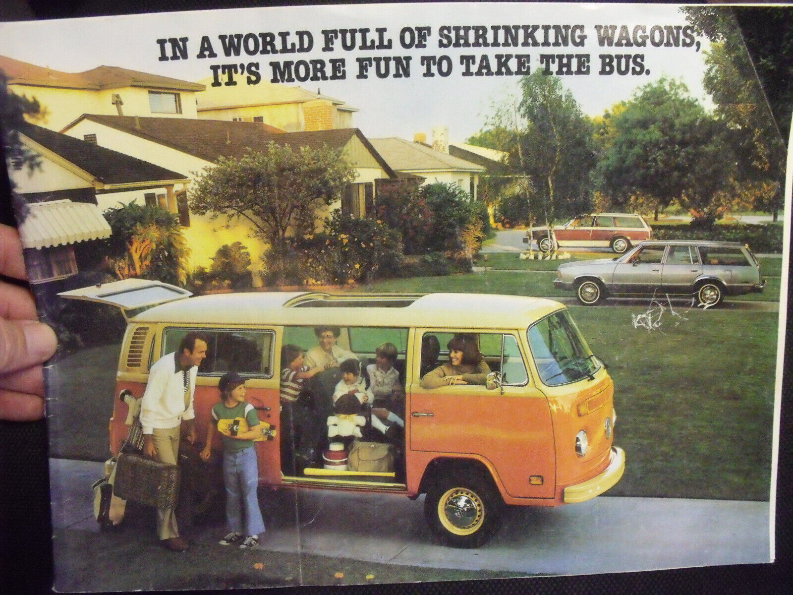 1979 Volkswagon Bus Campmobile brochure: In A World Full of Shrinking Wagons...