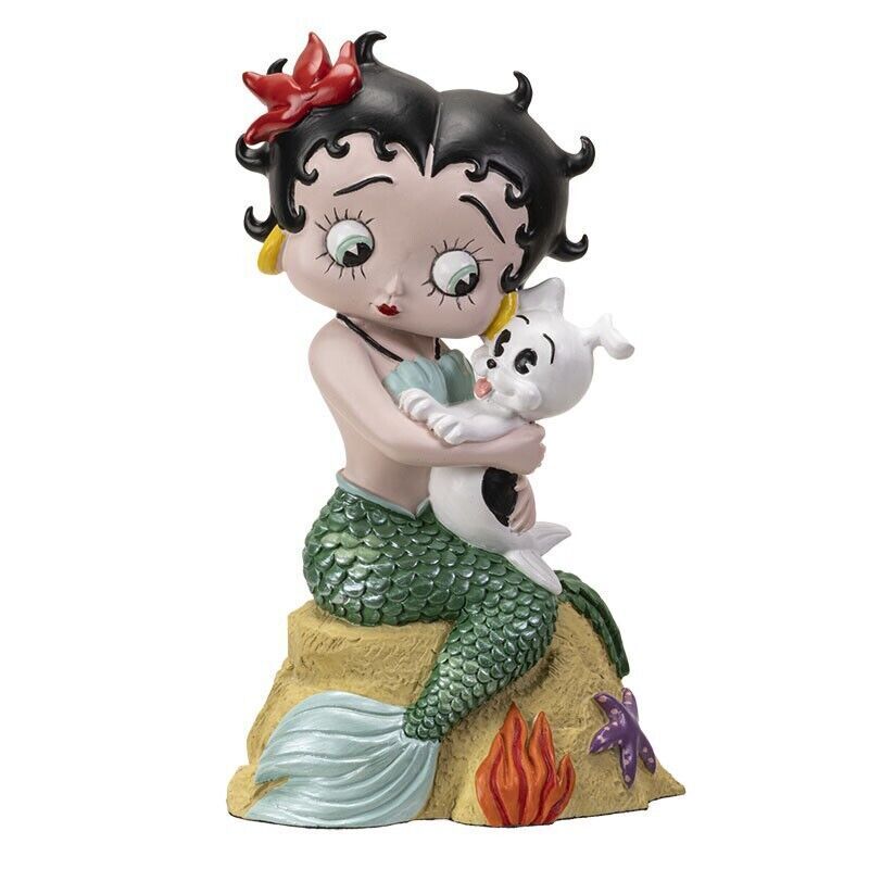 PT Betty Boop as a Mermaid Hand Painted Resin Figurine Statue