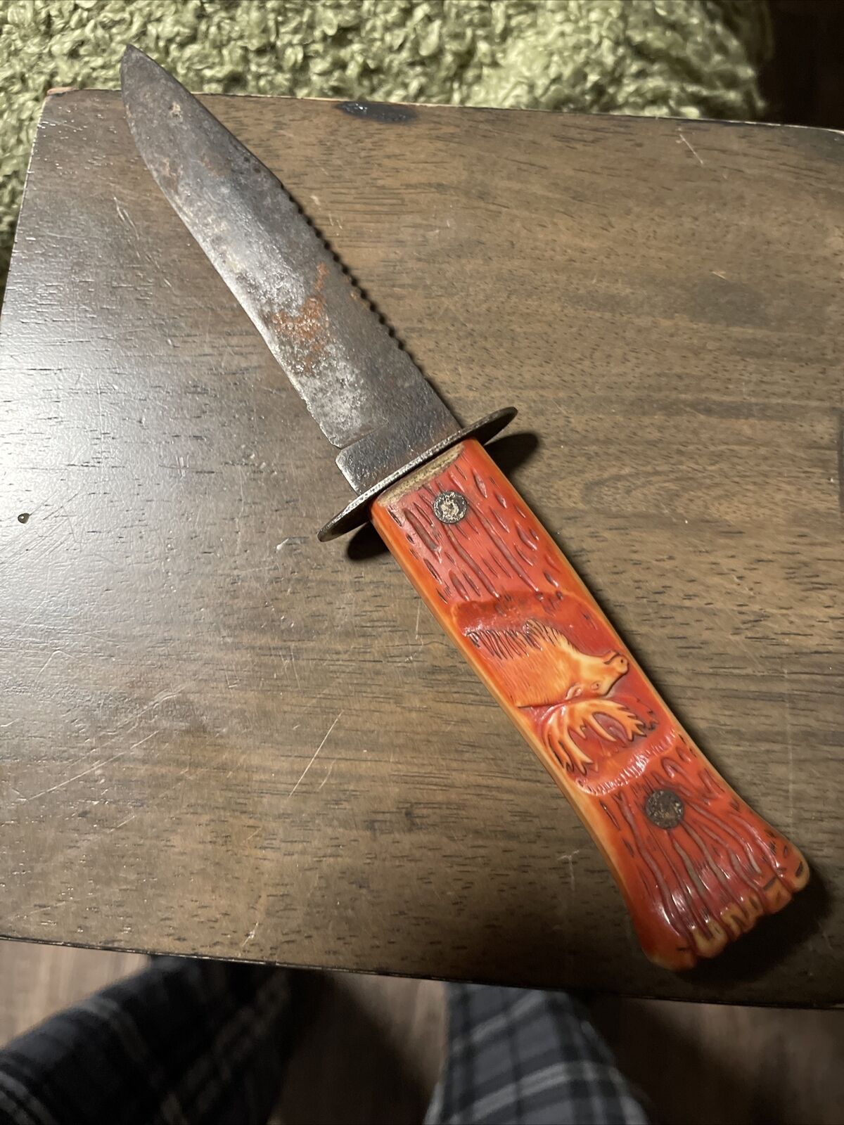 FT3 Imperial Knife Moose in  Handle, Providence, RI Made in USA, 9