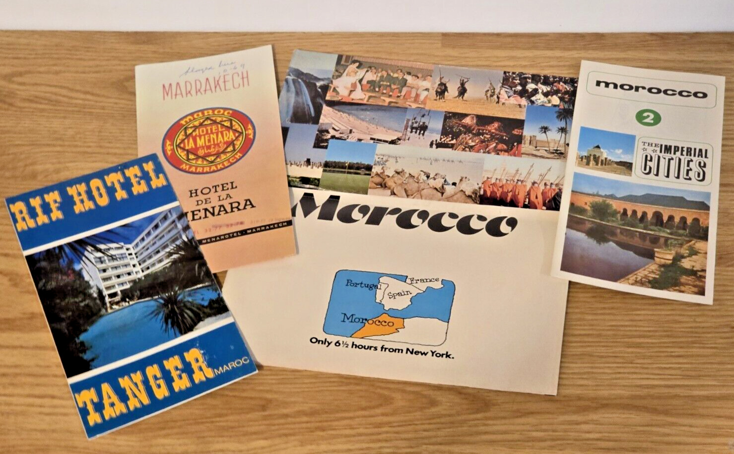 Vintage Morocco Rabat Meknes Tangier Marrakesh Casablanca Travel Brochure Lot