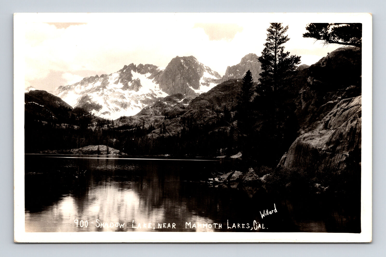 RPPC Shadow Lake From Tamarack Lodge Willard Photo Mammoth Lakes CA Postcard