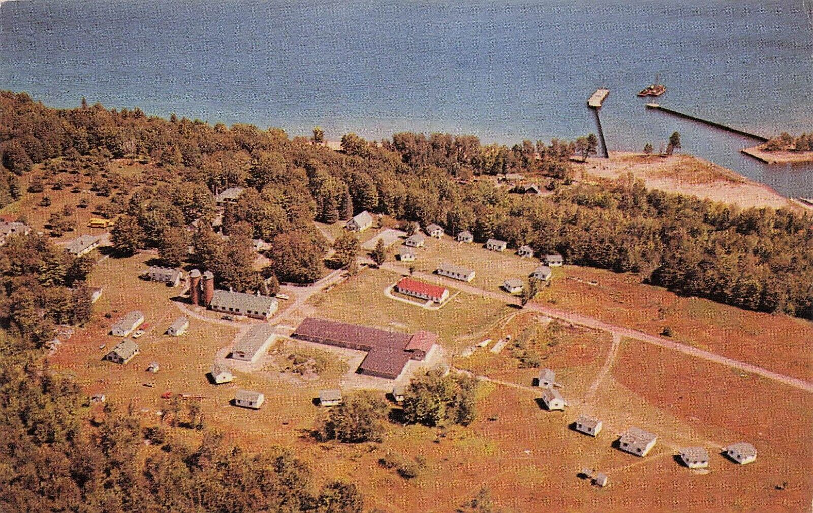 Big Bay MI Michigan Bay Cliff Health Camp Sanatorium Therapy Vtg Postcard E52