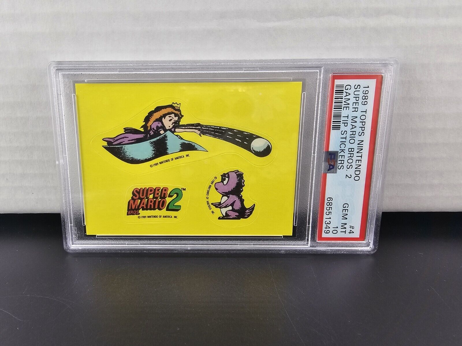 1989 Topps Nintendo Super Mario Bros. 2 Game Tip Stickers #4 PSA 10 Gem MT
