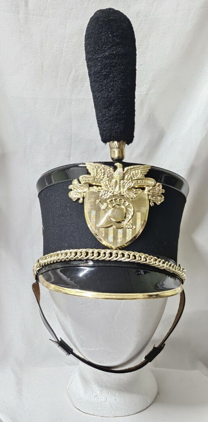 Vintage US Military West Point Cadets Dress Shako Hat - 1978