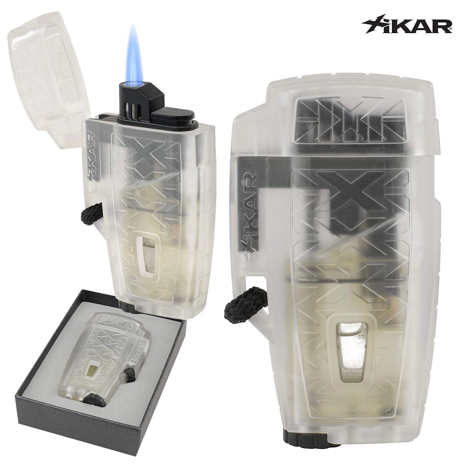 Xikar Stratosphere ll Single Torch Lighter- Clear(MSRP:$37.99)