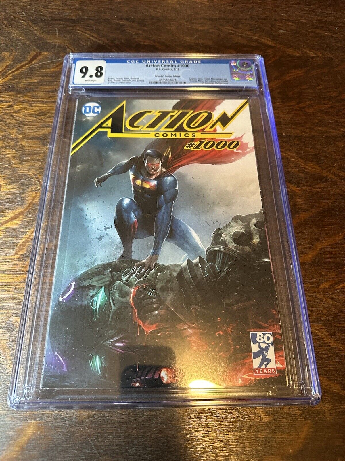 DC Action Comics 1000 CGC 9.8 WP Frankie’s Comics Exclusive Edition Variant