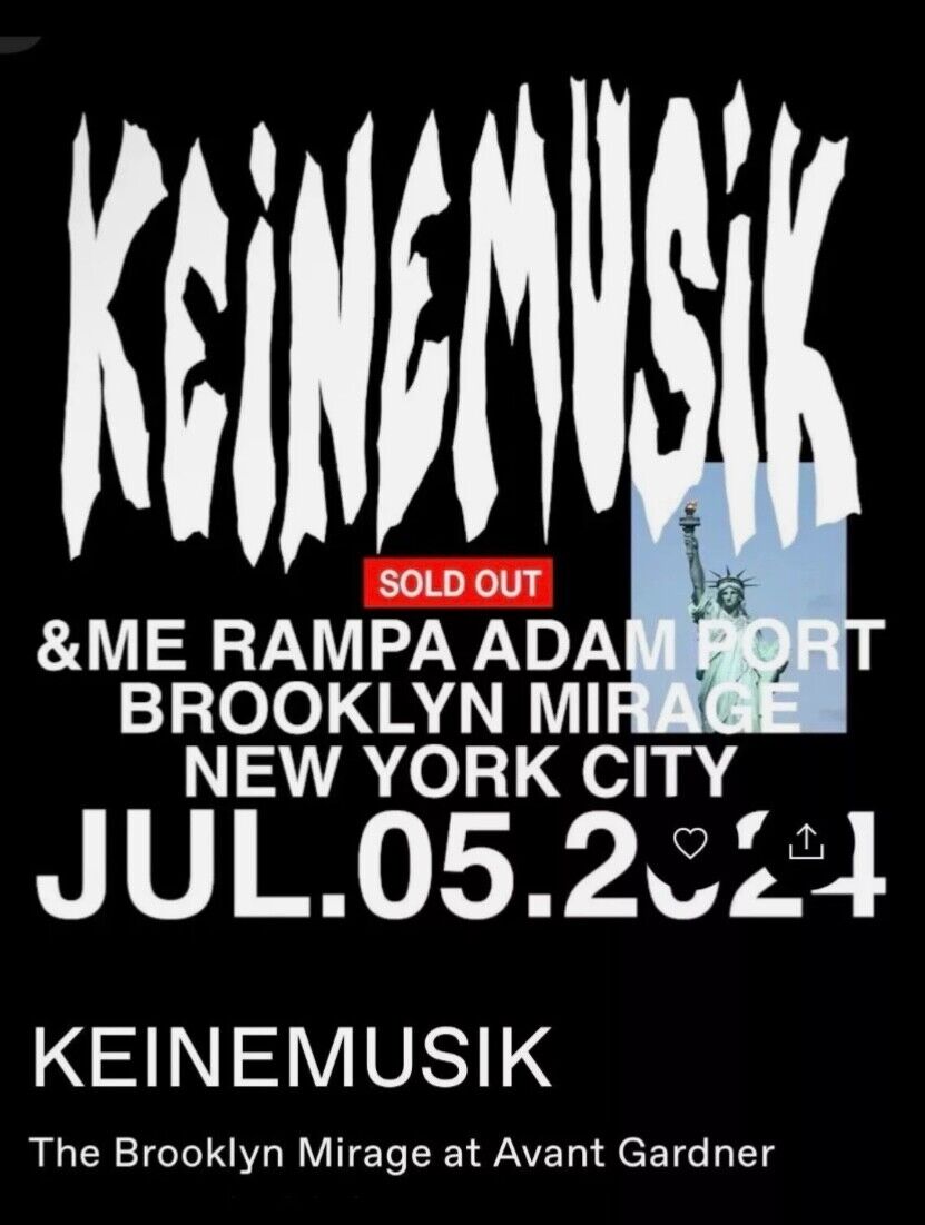 KeineMusik New York 5th July brooklyn Sold Out