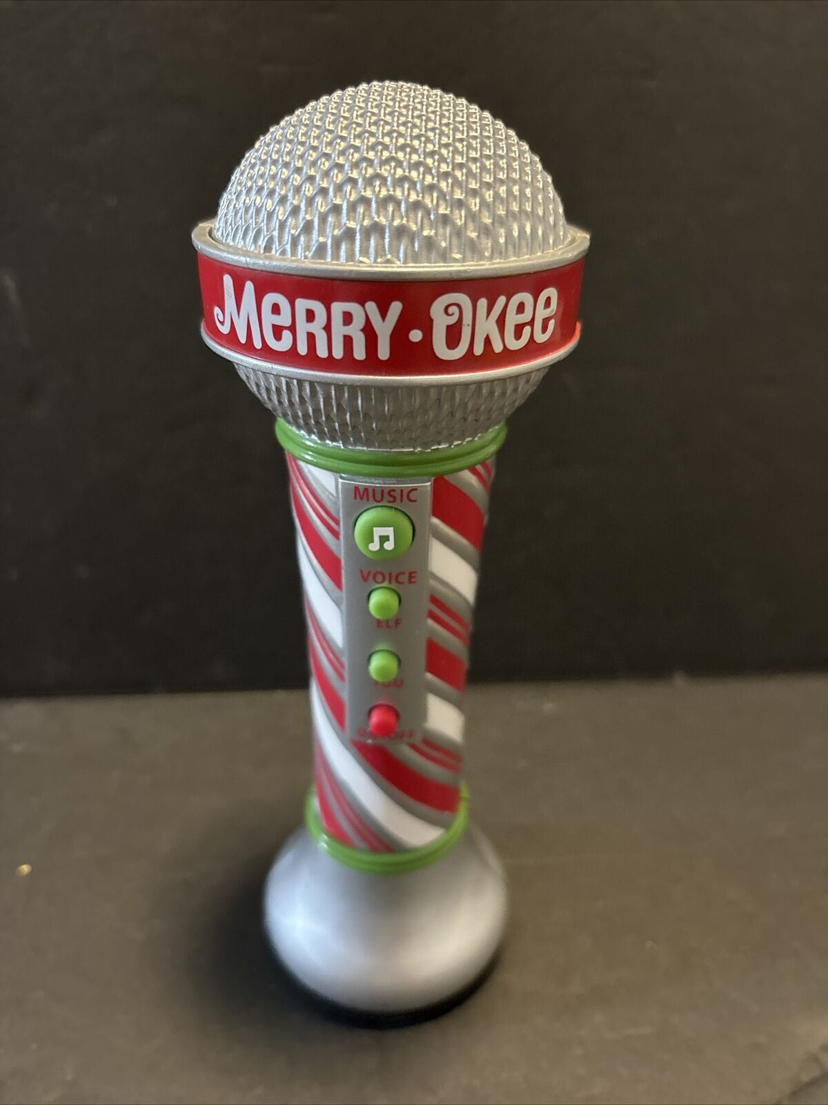 Hallmark Christmas Merry-Okee Karaoke Microphone Elf Voice Changer Tested Works
