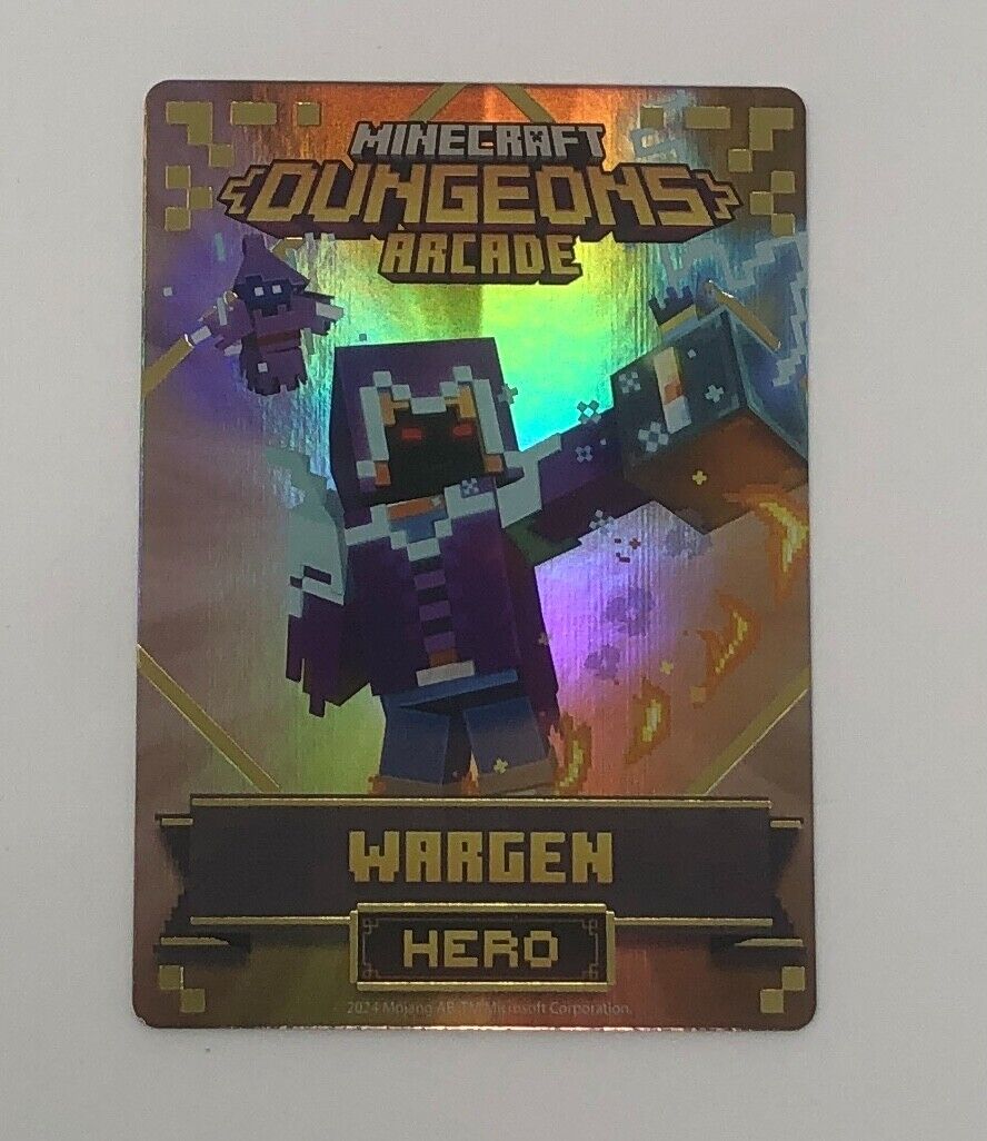 Minecraft Dungeons Arcade Series 3 (#106 Hero: Wargen) FOIL Card