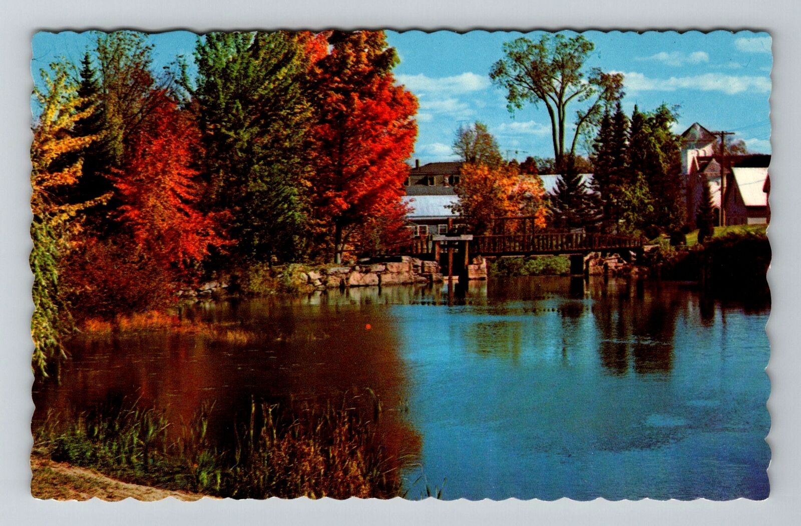 Bridgton, ME-Maine, Autumn Scenic View Antique, Vintage Souvenir Postcard
