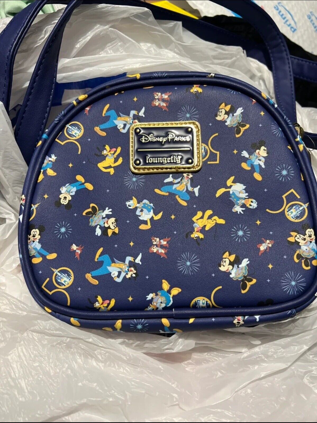 Walt Disney World 50th Loungefly Crossbody Bag Pin Holder - Brand New