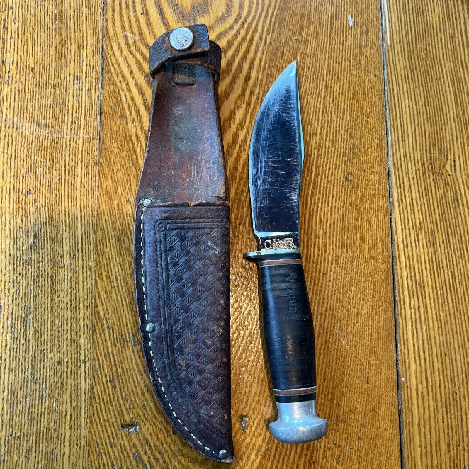Rare Orig Vintage Fixed Blade Fighting Knife With Sheaf 