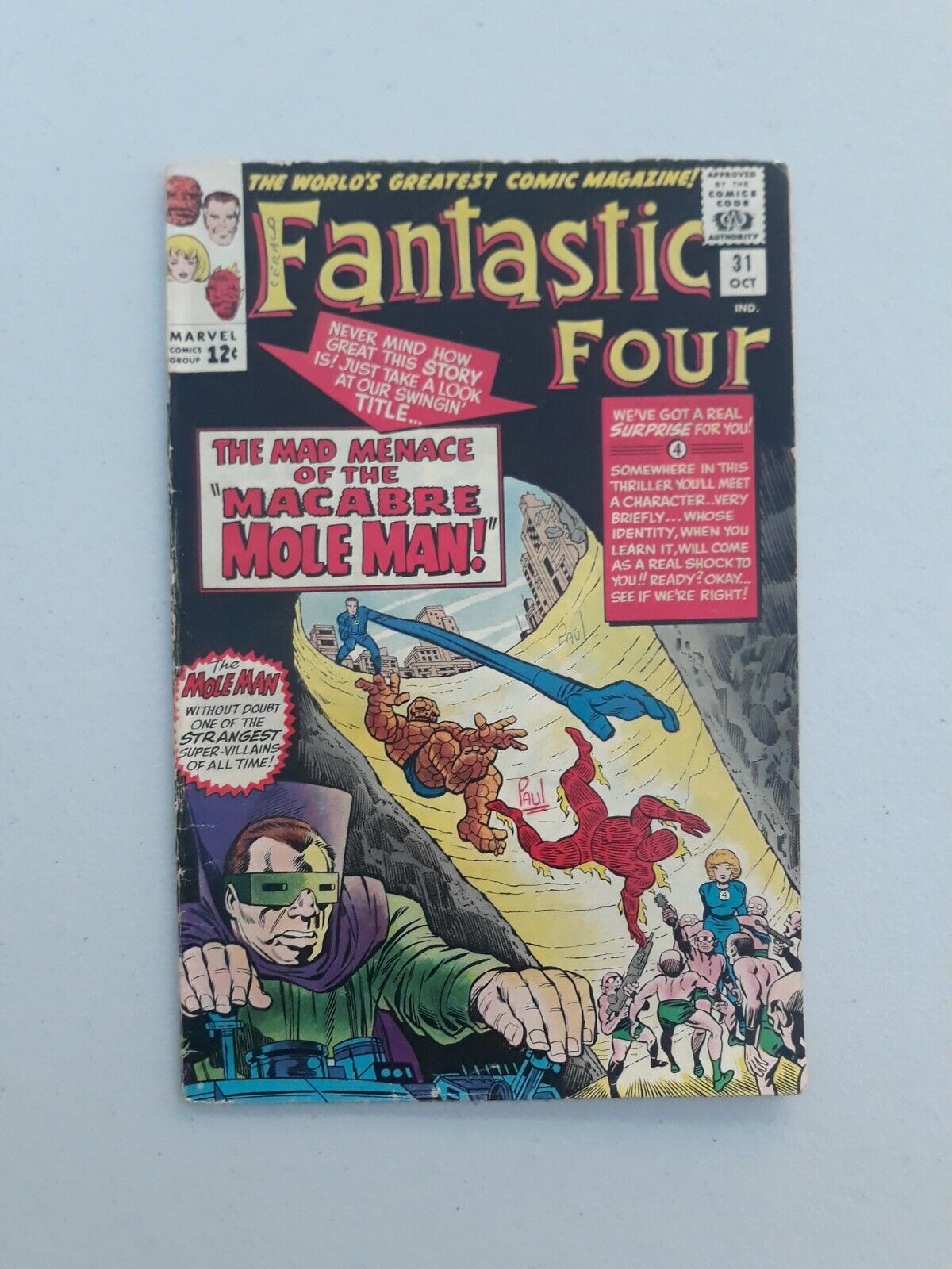 Fantastic Four 31 Marvel Comics 1964 Mole Man 