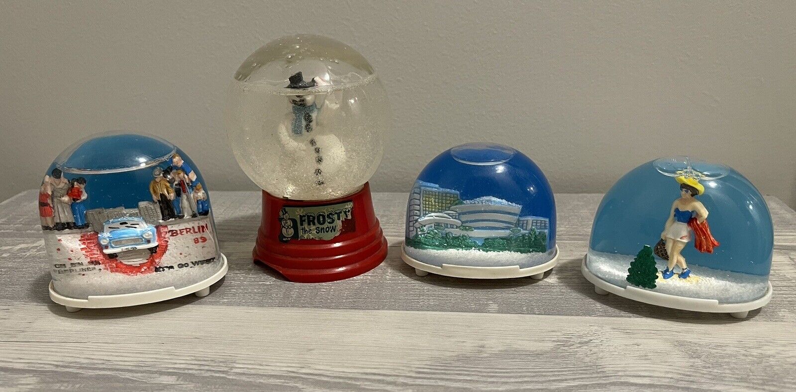 Lot Of 4 Vintage Snow Globes Water Globes Made In Germany/USA