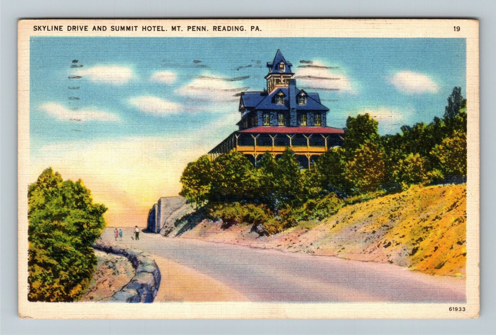 Reading PA-Pennsylvania, Skyline Drive And Summit Hotel, c1999 Vintage Postcard