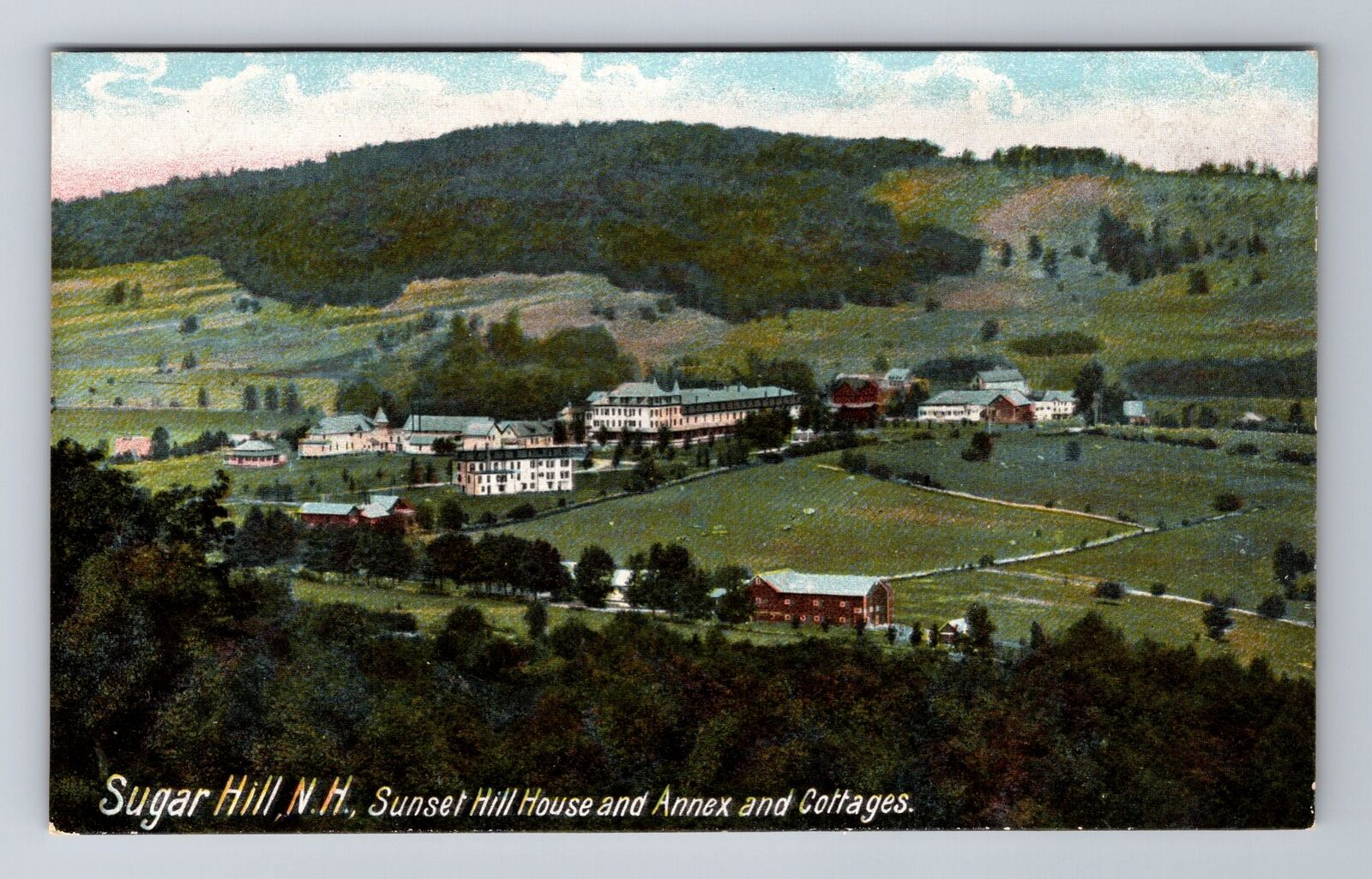Sugar Hill NH-New Hampshire, Sunset Hill House And Annex, Vintage Postcard