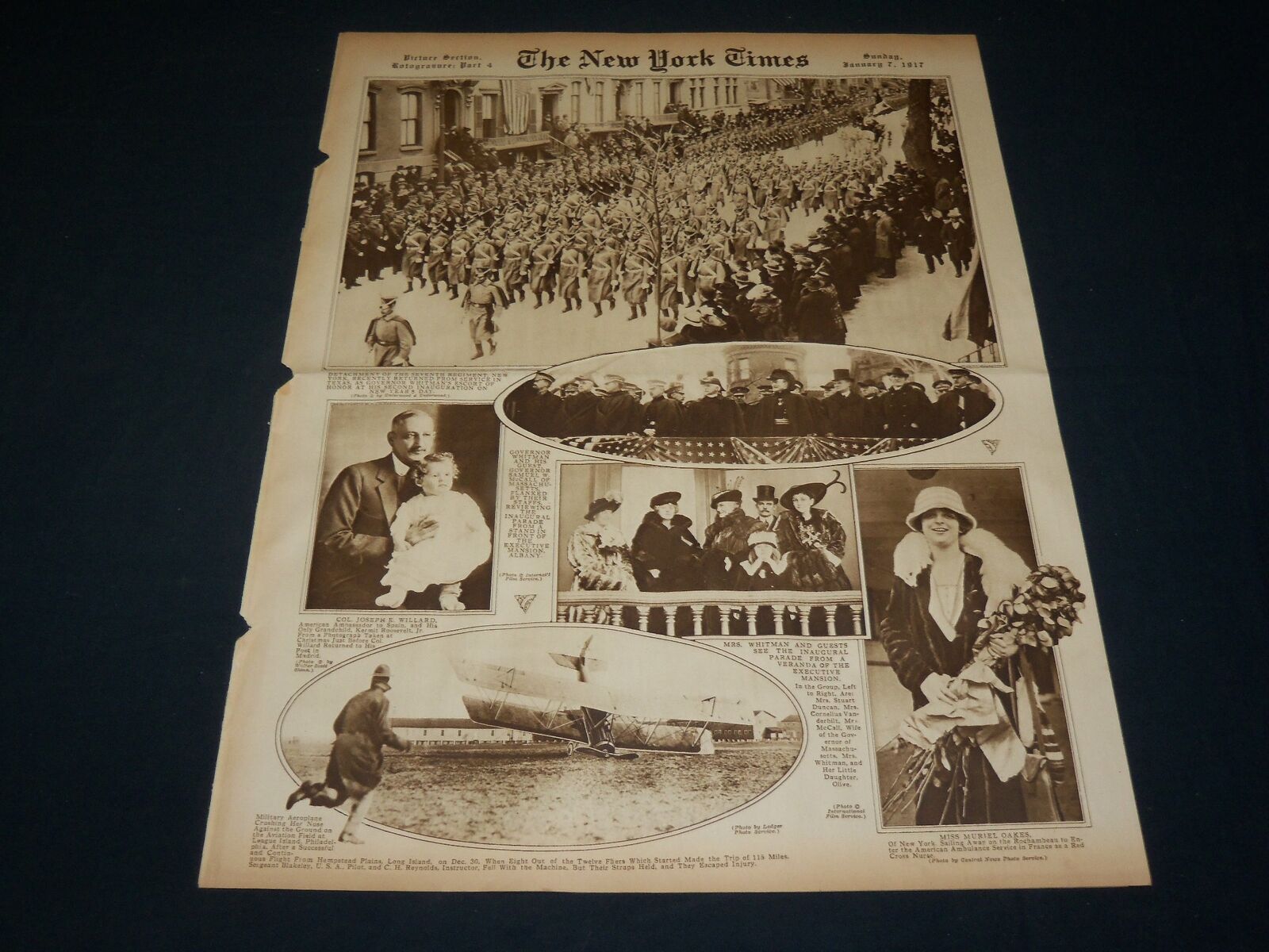 1917 JANUARY 7 NEW YORK TIMES ROTO PICTURE SECTION - SEVENTH REGIMENT - NT 8982