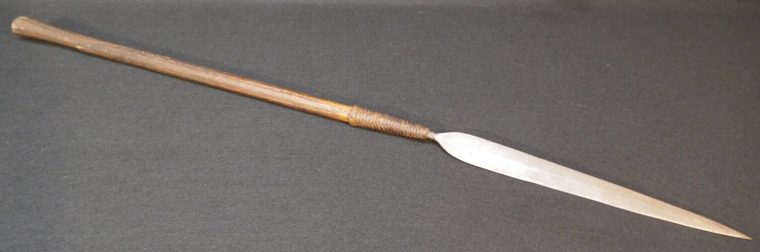Antique Zulu Tribal Iklwa S. African Assegai Stabbing Thrusting Spear 42 Inches