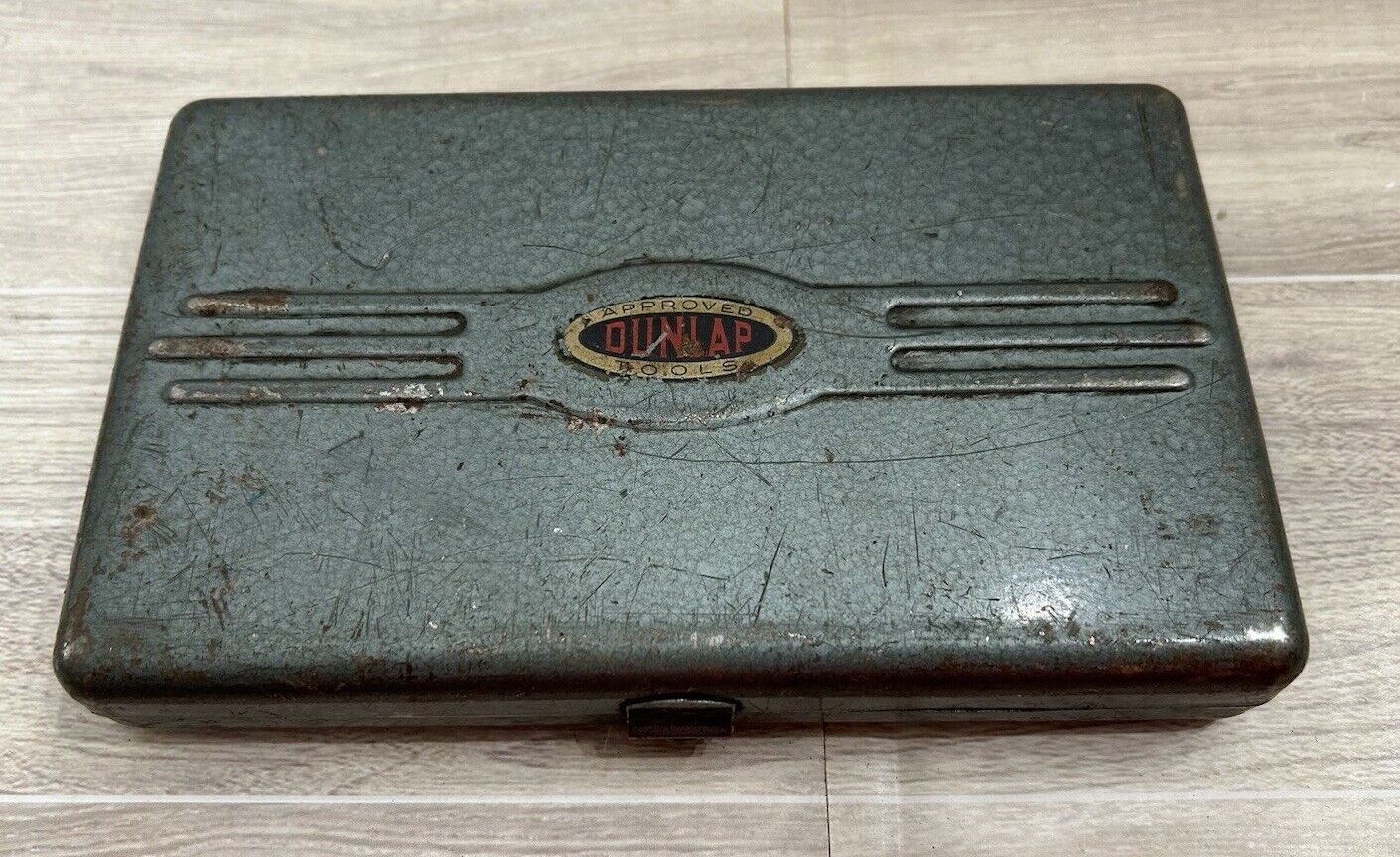 Vintage DUNLAP Tools Metal Box for 1/4” Drive Socket Set Sears