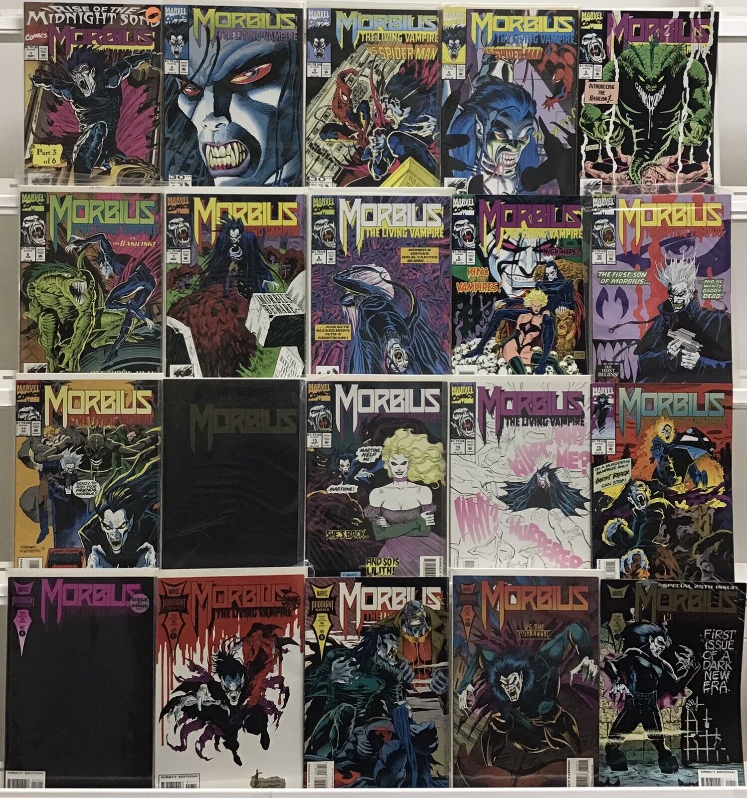  Marvel Comics - Morbius The Living Vampire 1st Series - Comic Book Lot Of 20