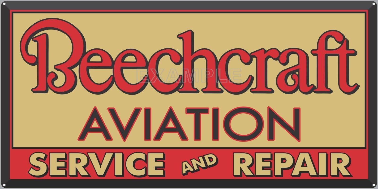 BEECHCRAFT AVIATION AIRPLANES AIRCRAFT DEALER SIGN REMAKE ALUMINUM SIZE OPTIONS