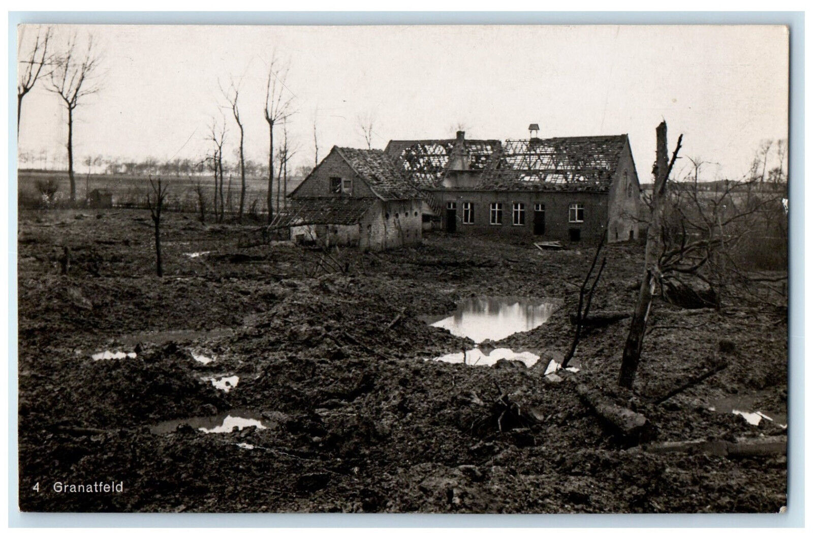 c1910 Building Ruins Granatfeld WW1 Germany Unposted RPPC Photo Postcard