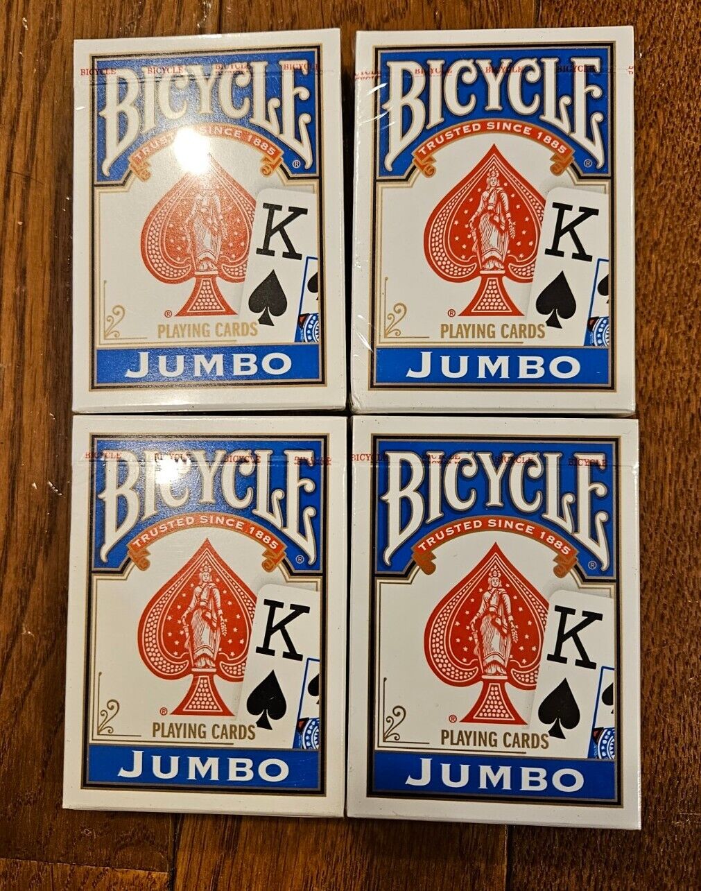 NEW (Lots Of 4) 2009 Bicycle Poker Jumbo Index Playing Card Sealed Super Quality