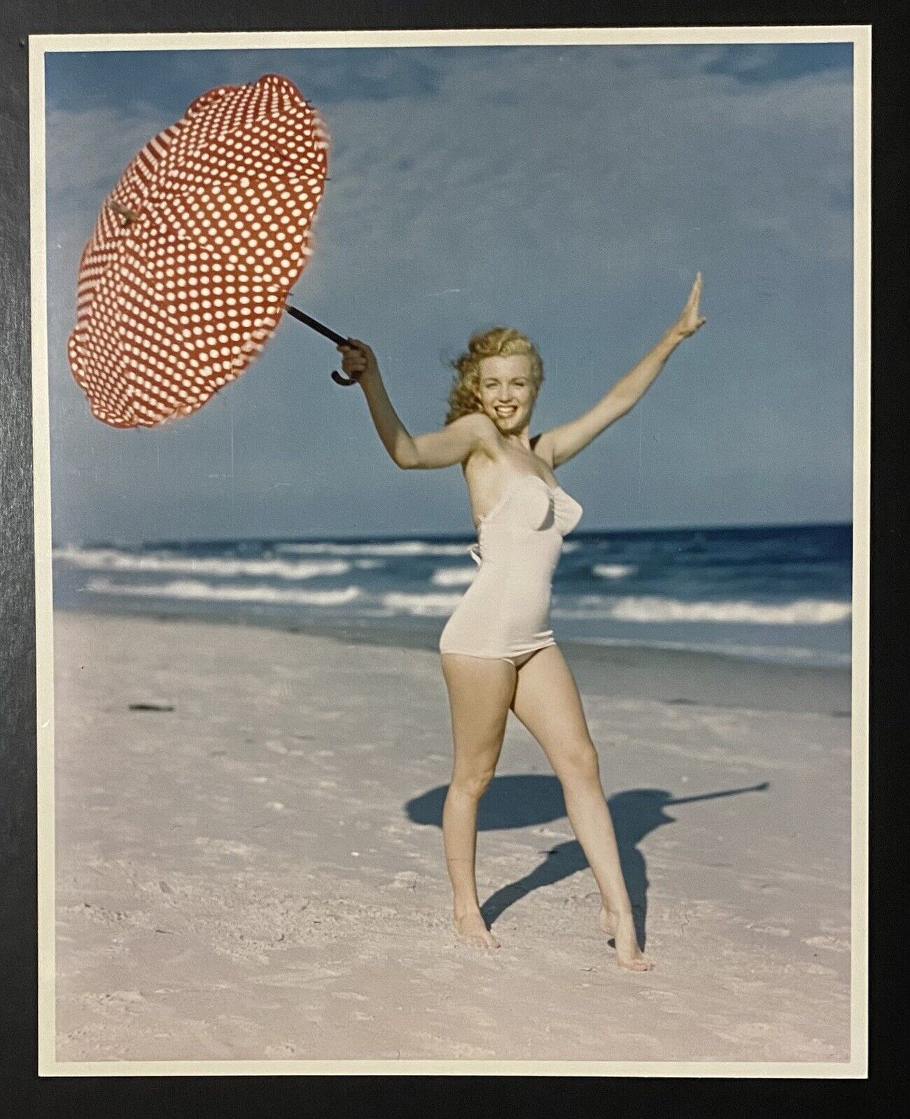 1949 Marilyn Monroe Original Photo Andre De Dienes Tobey Tobay Beach Stamped
