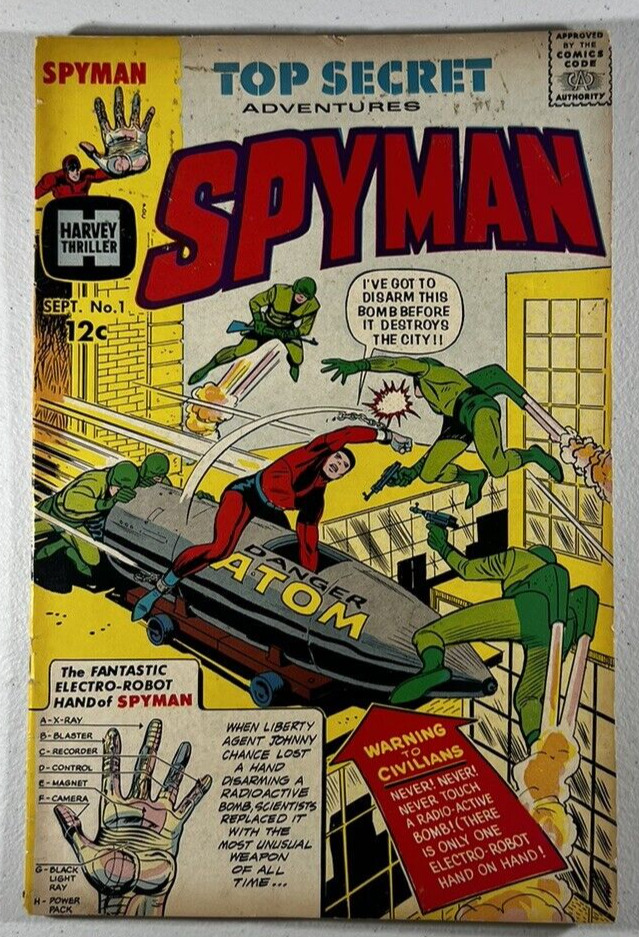 Spyman #1 Harvey 1966 F 6.0
