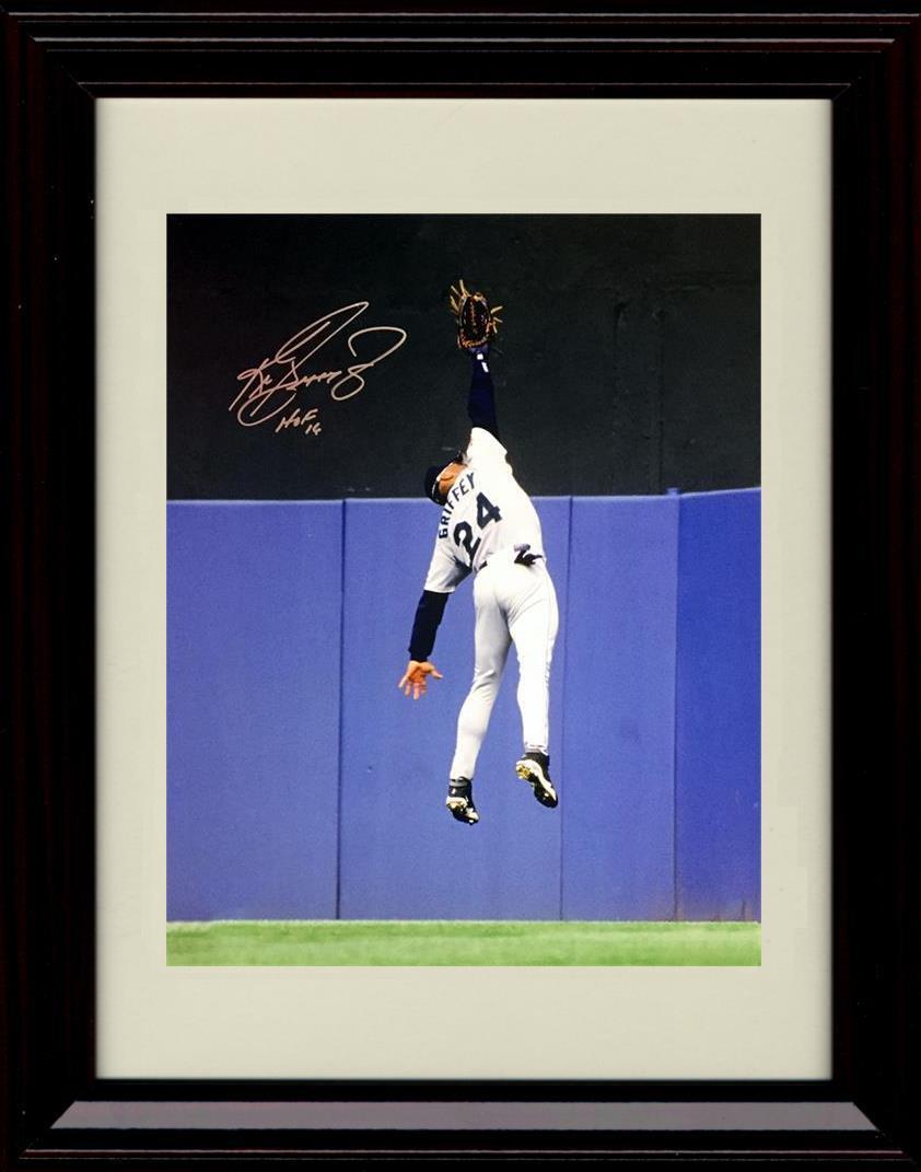 Gallery Framed Ken Griffey Jr - Leaping Catch At Wall - Seattle Mariners