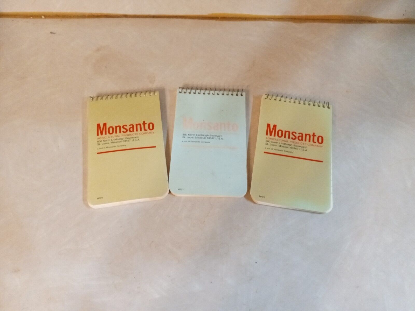 Vintage 1983 Monsanto Pocket Notebooks Lot Of 3 Perfect And Unused USA Very Rare